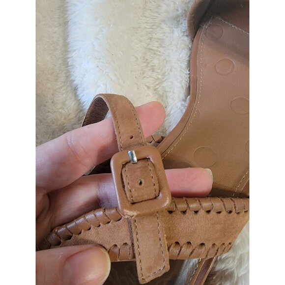 Boden Block Heel Suede Sandals Size 40 US Size 9 Brown - Picture 7 of 9